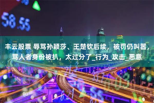 丰云股票 辱骂孙颖莎、王楚钦后续,被罚仍叫嚣,骂人者身份被扒,太过分了_行为_攻击_恶意